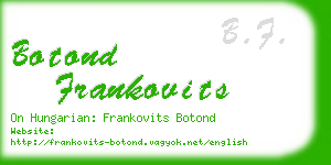 botond frankovits business card